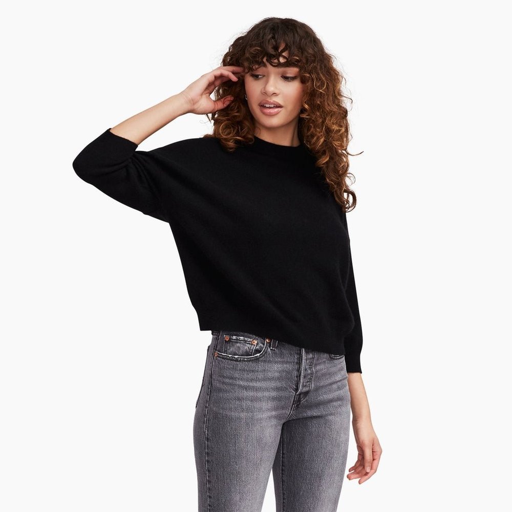 *NWT* NAADAM Three-Quarter Sleeve Cashmere Sweatshirt